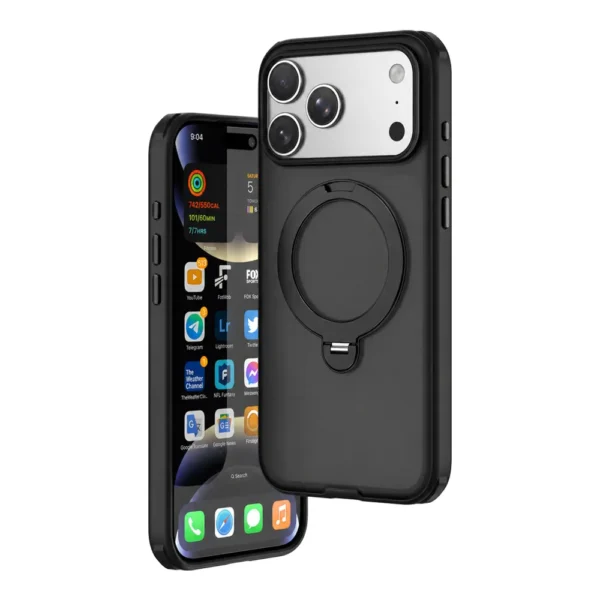 Magsafe Halo Ring Stand Case For iPhone 17/18 Pro Max-2