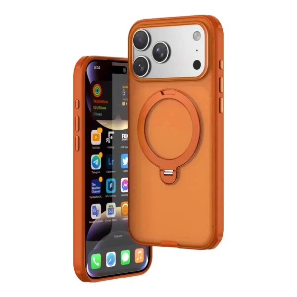 Magsafe Halo Ring Stand Case For iPhone 17/18 Pro Max-3