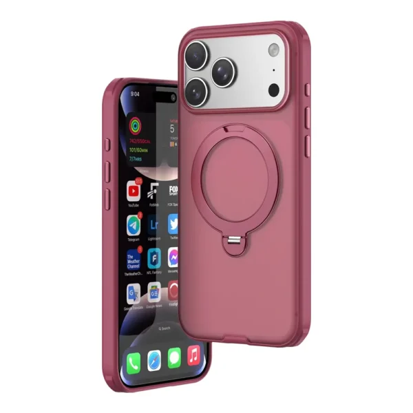 Magsafe Halo Ring Stand Case For iPhone 17/18 Pro Max-4