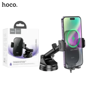 HOCO HW5 Journey Wireless Fast Charging Center Console Car Holder-1