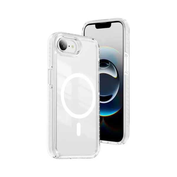 4D Crystal Shield Magsafe Case for iPhone 16e 17e White