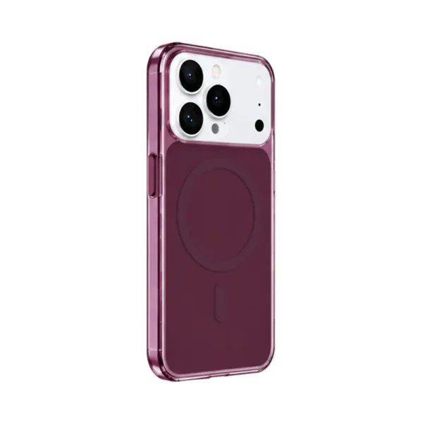 6B Magsafe Halo Ring Stand Case For iPhone 17 Pro 18 Pro Cherry Red