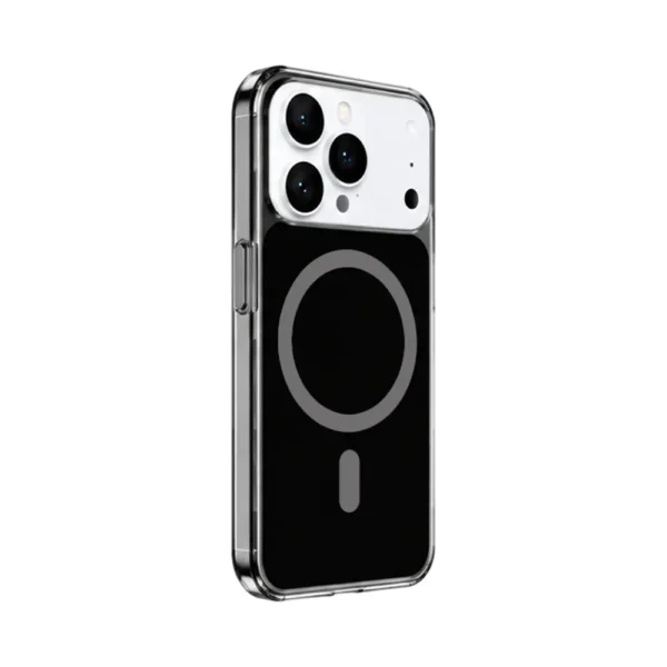 6I Magsafe Halo Ring Stand Case For iPhone 17 Pro 18 Pro Black