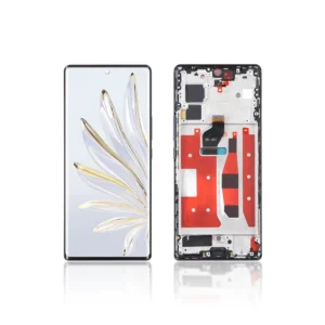 Replacement OLED LCD Screen Display Touch and Digitizer Assembly For Honor 70 Black – With Frame-1