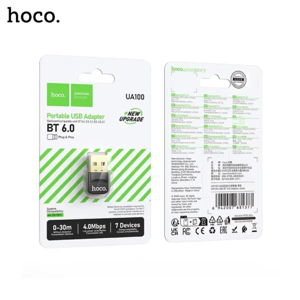 Hoco-UA100-USB-Bluetooth-6.0-Adapter-for-Wireless-Connectivity-7