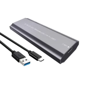 M.2 NVMe SSD Enclosure – USB 3.1 Type-C External Hard Drive Case-1