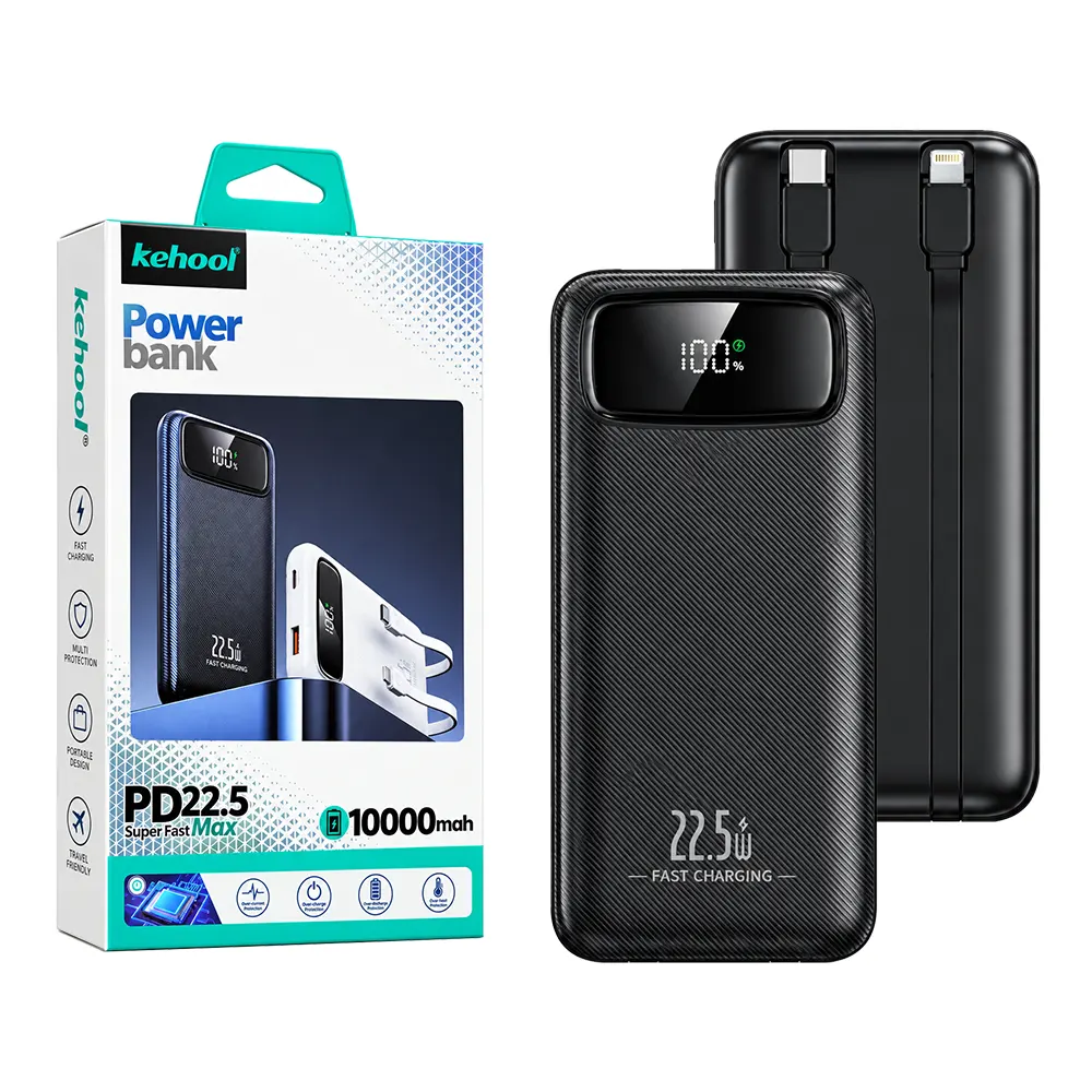 14A Kehool HC3 PD22.5W Power Bank With USB-C + Lightning Cables 10000mAh (KH-A07) Kehool-HC3-PD22.5W-Power-Bank-With-USB-C-Lightning-Cables-10000mAh-KH-A07-1
