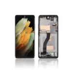 Replacement LCD Screen For Samsung S21 Ultra Black With Frame-1