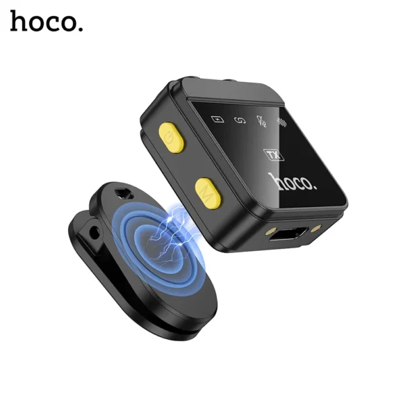 Hoco-L17-Dual-Mic-Wireless-Lavalier-Microphone-with-Magnetic-Clip-3