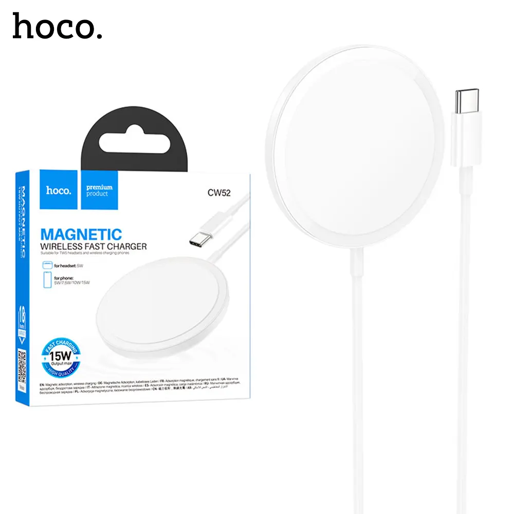 7A Hoco CW52 Enjoy Magnetic Wireless Fast Charger Hoco-CW52-Enjoy-Magnetic-Wireless-Fast-Charger-1